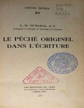 LE PÉCHÉ ORIGINEL DANS L'ÉCRITURE