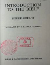 INTRODUCTION TO THE BIBLE