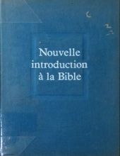 NOUVELLE INTRODUCTION À LA BIBLE