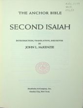 THE ANCHOR BIBLE: SECOND ISAIAH