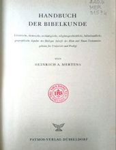 HANDBUCH DER BIBELKUNDE