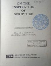 ON THE INSPIRATION OF SCRIPTURE