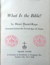 WHAT IS THE BIBLE?