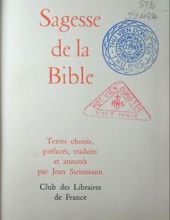 SAGESSE DE LA BIBLE