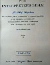 THE INTERPRETER'S BIBLE: VOL. 10- THE 1ST AND 2ND EPISTLES TO THE CORINTHIANS,...