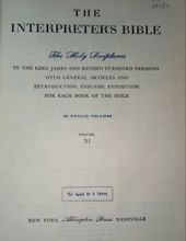 THE INTERPRETER'S BIBLE: VOL. 11- THE EPISTLE TO THE PHILIPPIANS, THE EPISTLE TO THE COLOSSIANS,... 