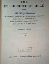 THE INTERPRETER'S BIBLE: VOL. 12- THE EPISTLE OF JAMES, THE 1ST AND 2ND EPISTLES OF PETER, ...