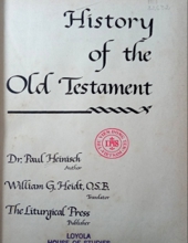 HISTORY OF THE OLD TESTAMENT