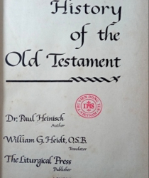 HISTORY OF THE OLD TESTAMENT