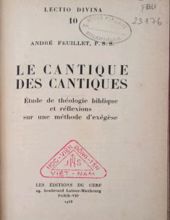 LE CANTIQUE DES CANTIQUES