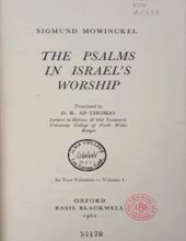 THE PSALMS IN ISRAEL's WORSHIP