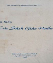 TÌM HIỂU CÁC SÁCH GIÁO HUẤN