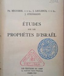 ÉTUDES SUR LES PROPHÈTES D'israel