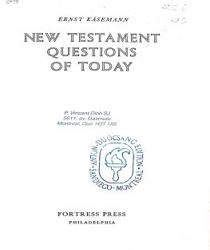 NEW TESTAMENT QUESTIONS OF TODAY
