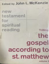 THE GOSPEL ACCORDING TO ST MATTHEW, VOL. II (NEW TESTAMENT FOR SPIRITUAL READING)