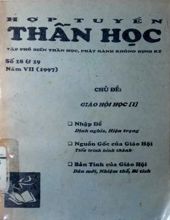 HỢP TUYỂN THẦN HỌC: SỐ 18 & 19, NĂM 1997