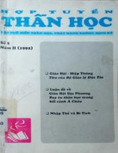 HỢP TUYỂN THẦN HỌC: SỐ 5, NĂM 1992