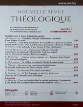 NOUVELLE REVUE THÉOLOGIQUE: TOME 143, N0 4, OCTOBRE-DÉCEMBER 2021