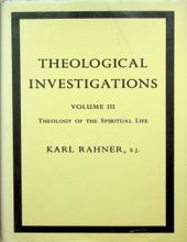 THEOLOGICAL INVESTIGATION - VOL. III