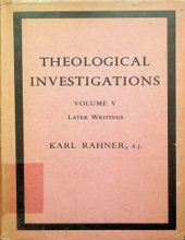 THEOLOGICAL INVESTIGATIONS - VOL. V