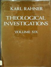 THEOLOGICAL INVESTIGATIONS - VOL.XIX