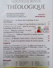 NOUVELLE REVUE THÉOLOGIQUE: TOME 143, N0 1, JANVIER-MARS 2021