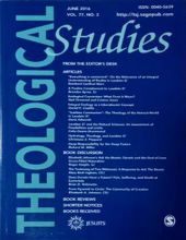 THEOLOGICAL STUDIES: JUNE 2016, VOL. 77, NO. 2