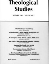 THEOLOGICAL STUDIES: SEPTEMBER 1989, VOL. 50, NO. 3