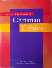 JOURNAL OF THE SOCIETY OF CHRISTIAN ETHICS