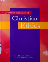 JOURNAL OF THE SOCIETY OF CHRISTIAN ETHICS