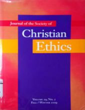 JOURNAL OF THE SOCIETY OF CHRISTIAN ETHICS