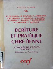 ÉCRITURE ET PRATIQUE CHRÉTIENNE