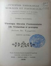 SYNOPSIS THEOLOGIAE MORALIS ET PASTORALIS