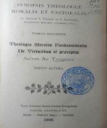 SYNOPSIS THEOLOGIAE MORALIS ET PASTORALIS