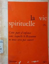 LA VIE SPIRITUELLE