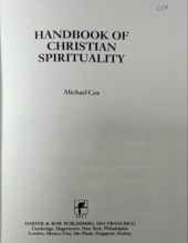 HANDBOOK OF CHRISTIAN SPIRITUALITY