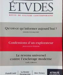 ÉTVDES: REVUE DE CULTURE CONTEMPORAINE: NO 4277, DÉCEMBRE 2020