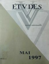 ÉTVDES: REVUE DE CULTURE CONTEMPORAINE: TOME 386, NO 5, MAI 1997