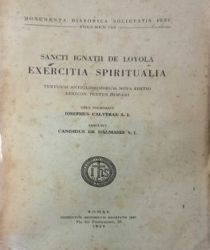 SANCTI IGNATII DE LOYOLA EXERCITIA SPIRITUALIA