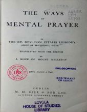 THE WAYS OF MENTAL PRAYER