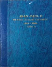 JEAN PAUL II AUX RELIGIEUSES ET RELIGIEUX 1985-1988