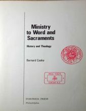 MINISTRY TO WORD AND SACRAMENTS