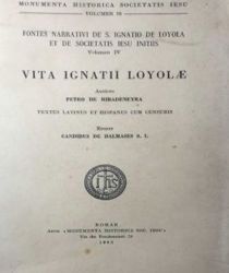 FONTES NARRATIVI DE S IGNATIO DE LOYOLA ET DE SOCIETATIS IESU INITIIS