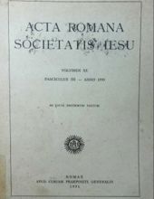 ACTA ROMANA SOCIETATIS IESU: FASCICULUS III - ANNO 1990 - AD USUM NOSTRORUM TANTUM