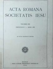 ACTA ROMANA SOCIETATIS IESU: FASCICULUS XXI - FASCICULUS, ANNO 1994