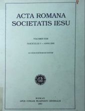 ACTA ROMANA SOCIETATIS IESU: FASCICULUS V - ANNO 2000 - ANNO 2000