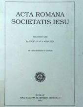 ACTA ROMANA SOCIETATIS IESU: FASCICULUS VI - ANNO 2001