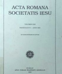 ACTA ROMANA SOCIETATIS IESU: FASCICULUS VI - ANNO 2001