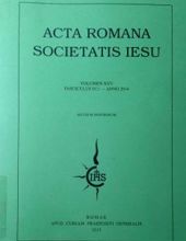 ACTA ROMANA SOCIETATIS IESU: FASCICULUS IV,1- ANNO 2014