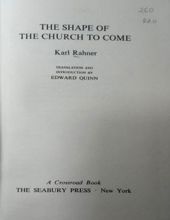 THE SHAPE OF THE CHURCH TO COME